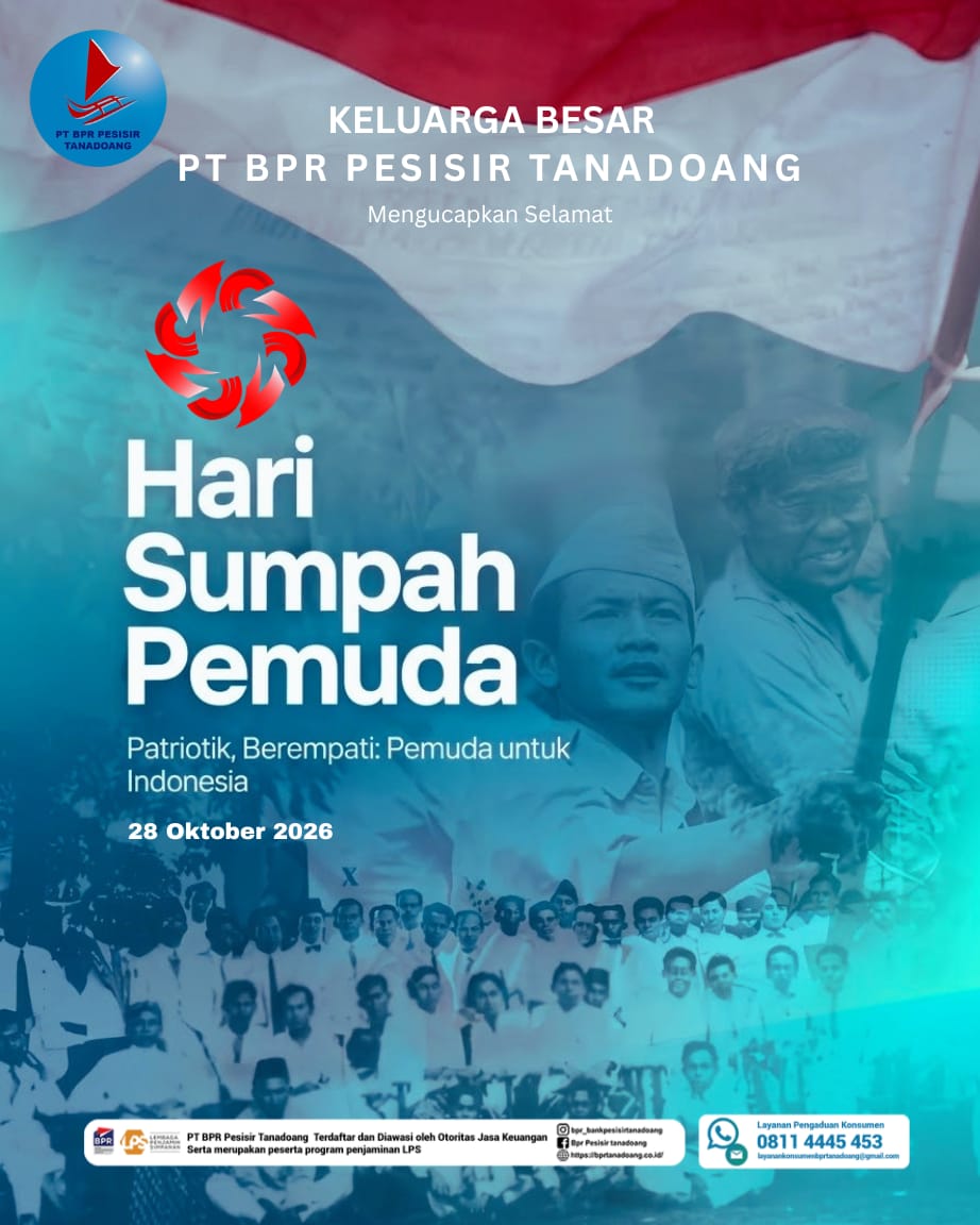 Keluarga Besar PT BPR Pesisir Tanadoang mengucapkan Selamat Hari Sumpah Pemuda ke-98